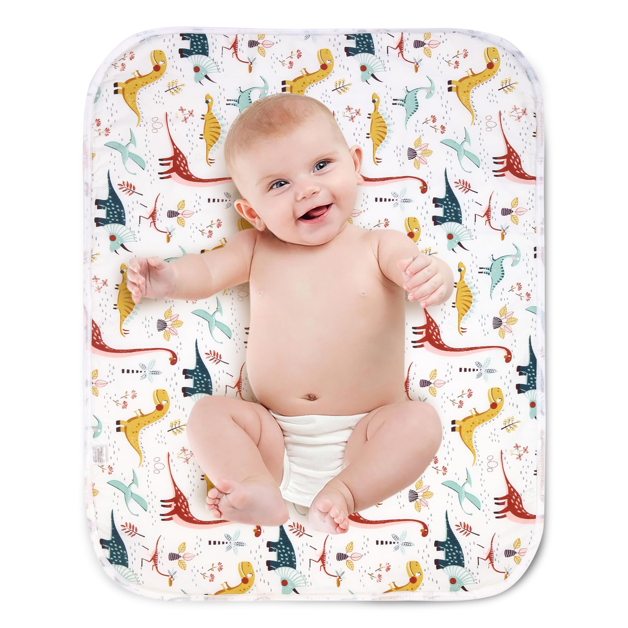 Diaper Changing Pads for Baby, Dinosaur Change Mat, 3Layers Waterproof Change Pad Foldable Absorb... | Amazon (US)