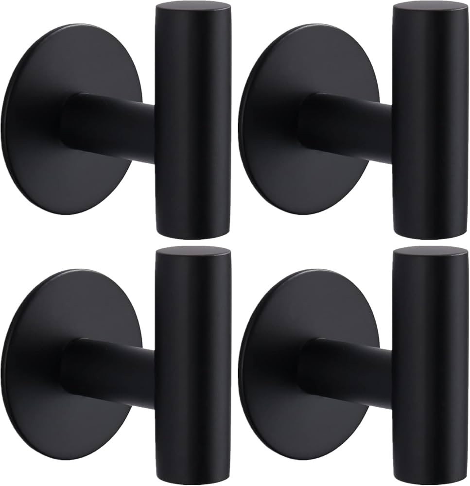 Adhesive Towel Hooks, Heavy Duty Wall Hooks Stainless Steel Waterproof Shower Towel Hooks, Coat H... | Amazon (US)
