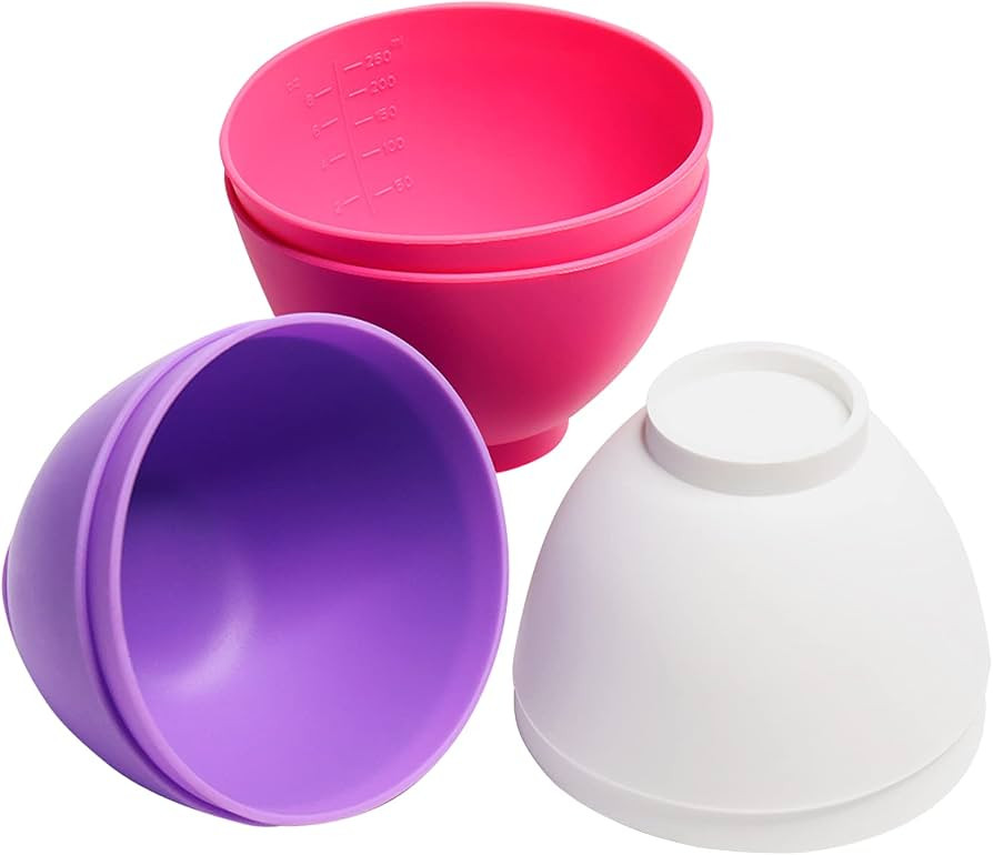 6 Pcs Small Silicone Mixing Bowl (4.1 x 2.7 inches), Esthetician Bowls, Melting Chocolate, Suitab... | Amazon (US)