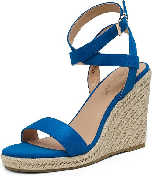 DREAM PAIRS Women's Wedge Sandals, Comfortable Espadrille Platform Sandals Buckle Ankle Strap Sty... | Amazon (US)