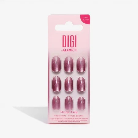 DIGI by Glamnetic Short Oval Artificial Press-on Nails Mauve Aside 24 Pieces | Walmart (US)