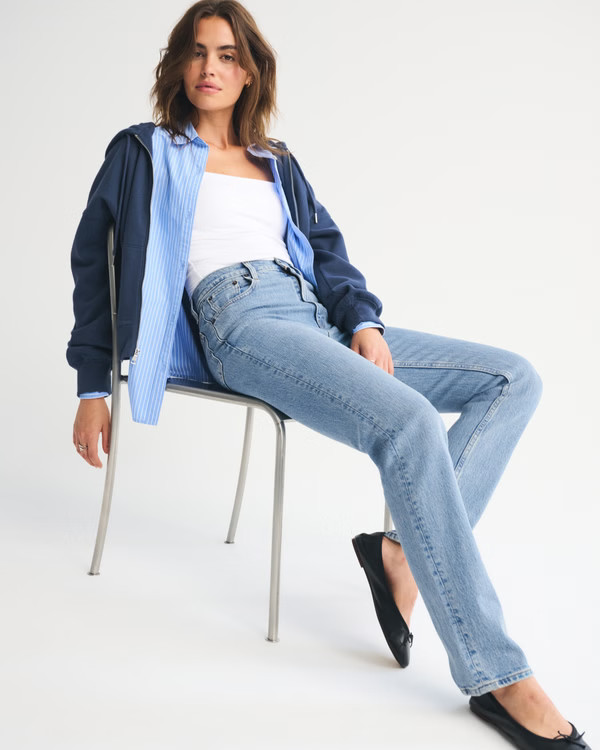 Ultra High Rise 90s Straight Jean | Abercrombie & Fitch (US)