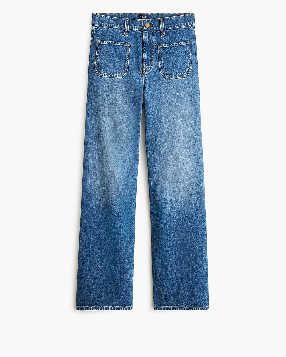 Wide-leg cropped patch-pocket jean in all-day stretch | J.Crew Factory