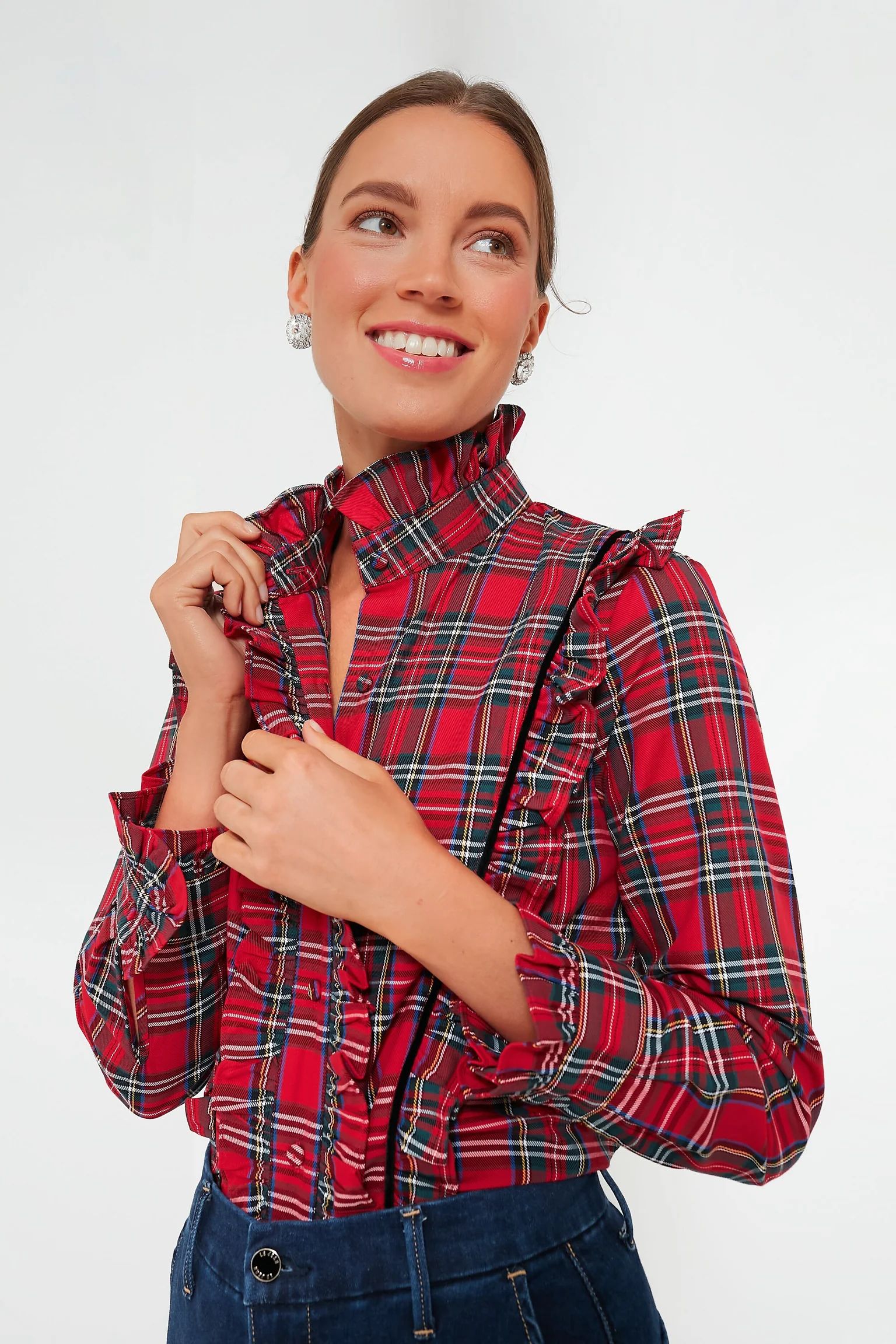 Royal Stewart Tartan Ruffle Reagan Button Down | Tuckernuck (US)