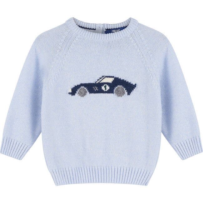 Little Sebastian Sweater, Pale Blue | Maisonette