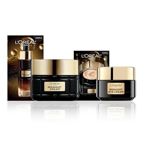 L’Oreal Paris Age Perfect Anti-Aging Midnight Face Cream + Midnight Eye Cream, Smooths Wrinkles & Reduces 8 signs of Eye-Aging + Face Cream Face Serum Samples | Amazon (US)