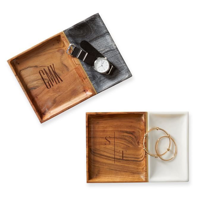 Wood and Marble Valet Tray | Mark and Graham