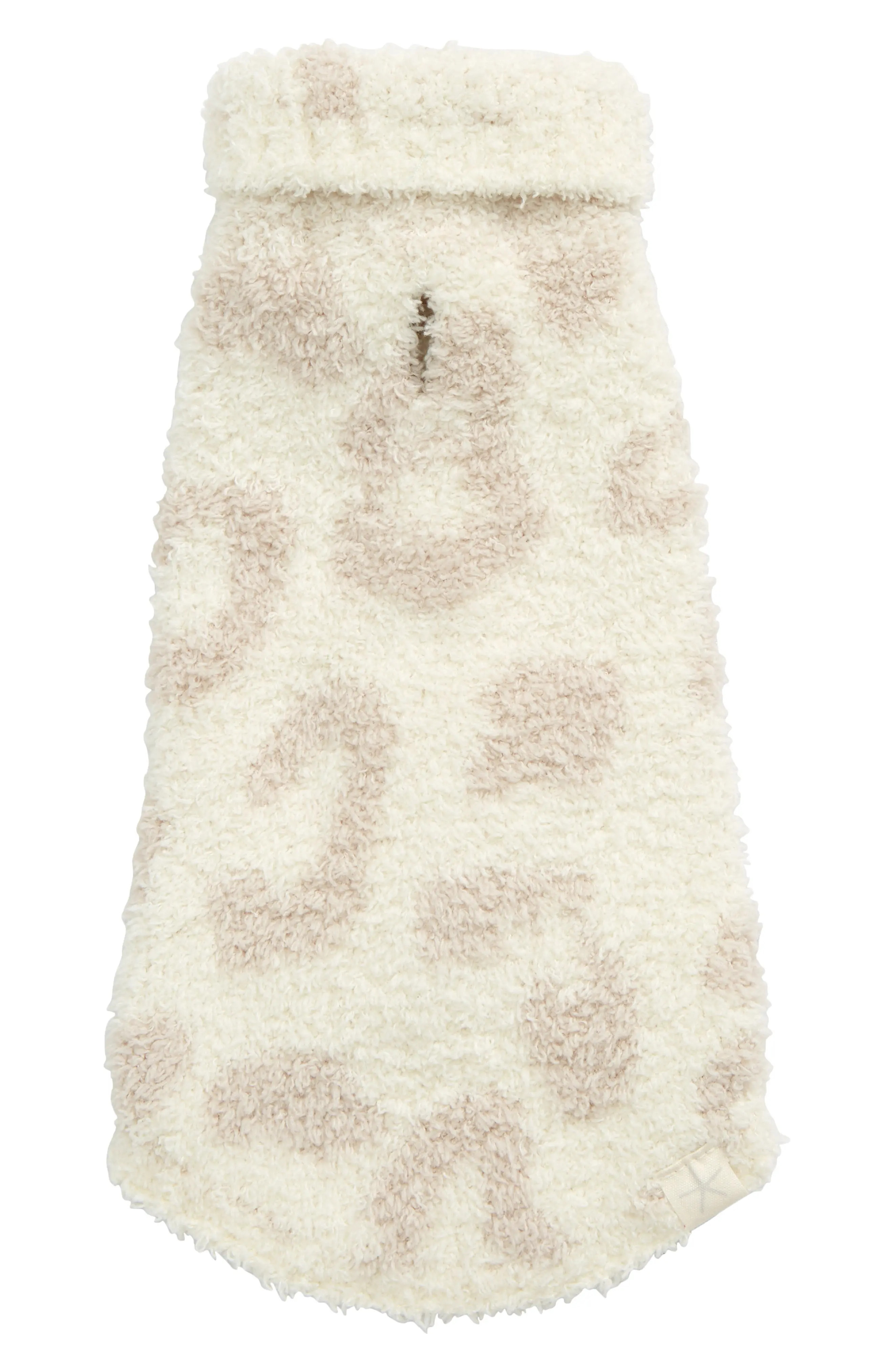 Barefoot Dreams(R) CozyChic(TM) Leopard Dog Sweater, Size X-Small in Cream/Stone at Nordstrom | Nordstrom