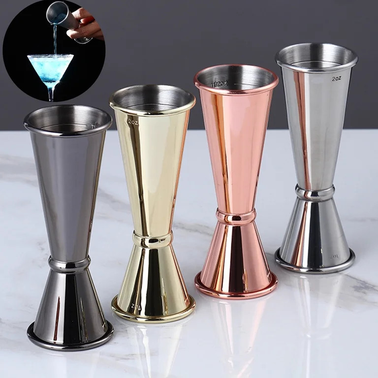 Ludlz Cocktail Measuring Jigger for Bartending Stainless Steel Double Jigger Liquor Shot Measure ... | Walmart (US)