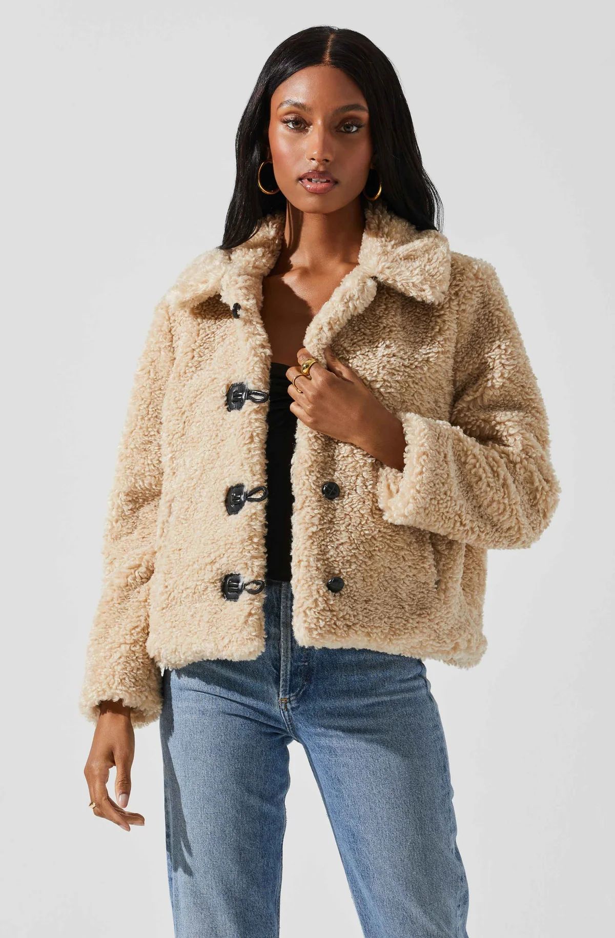 Miley Faux Sherpa Jacket | ASTR The Label (US)
