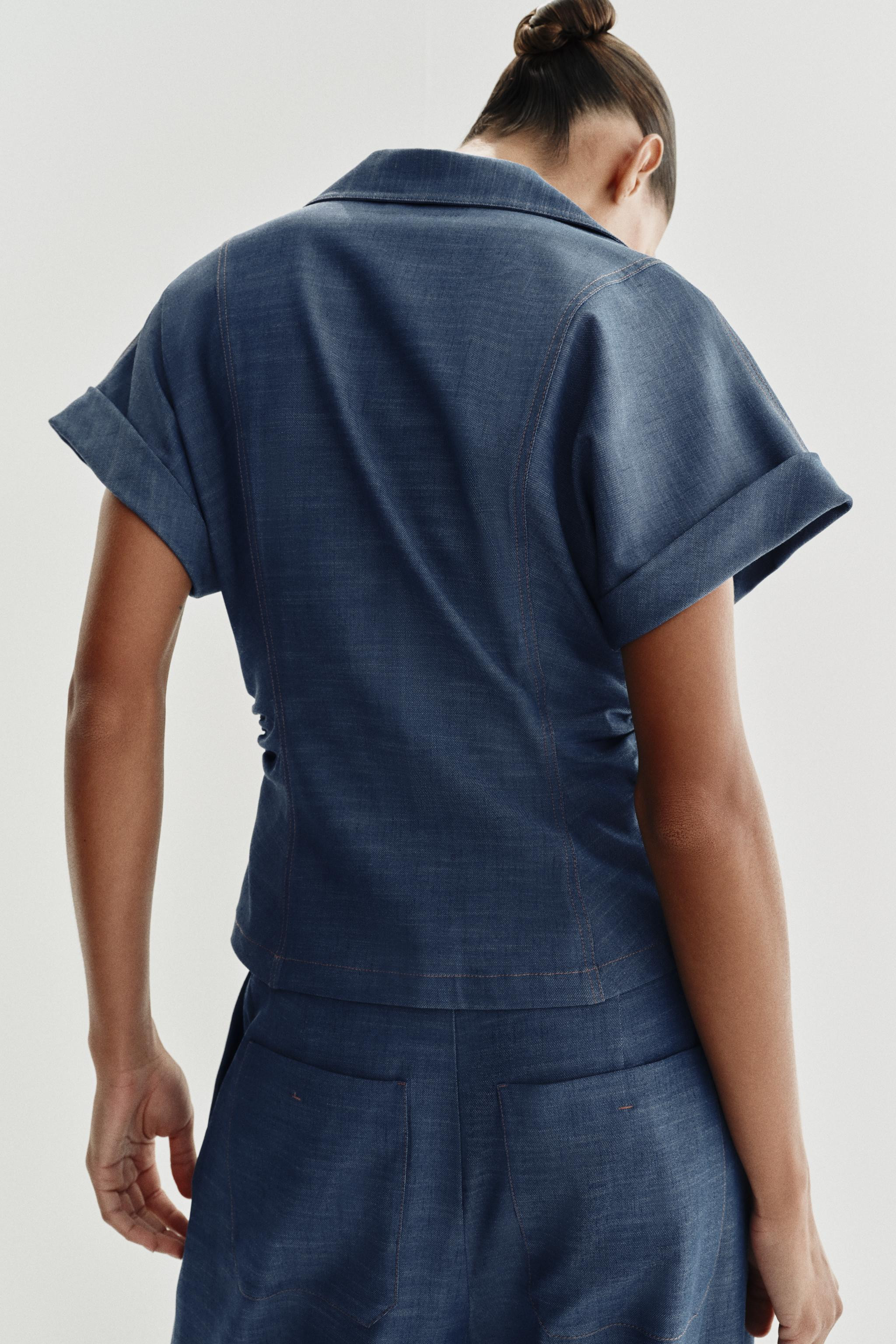 DRAPED TAILORED SHIRT | Zara UK