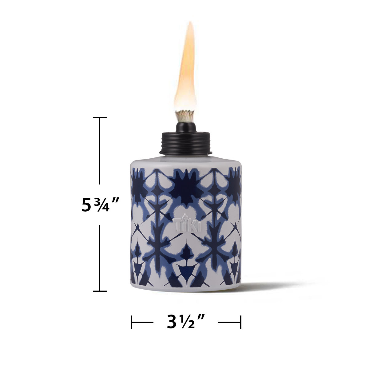 TIKI Brand 3-Pack 5.75" Table Torch Glass Blue Tiedye | Walmart (US)