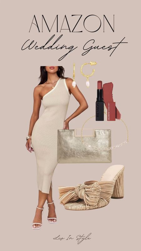 Amazon date night outfit - summer dress, wedding guest dress outfit, heeled sandals, summer lip, gold jewelry 

#LTKFindsUnder50 #LTKStyleTip #LTKVideo