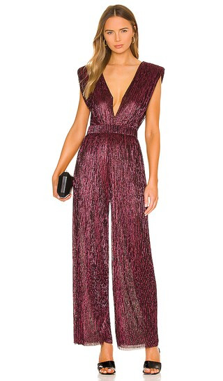 x REVOLVE Orin Jumpsuit in Burgundy | Revolve Clothing (Global)