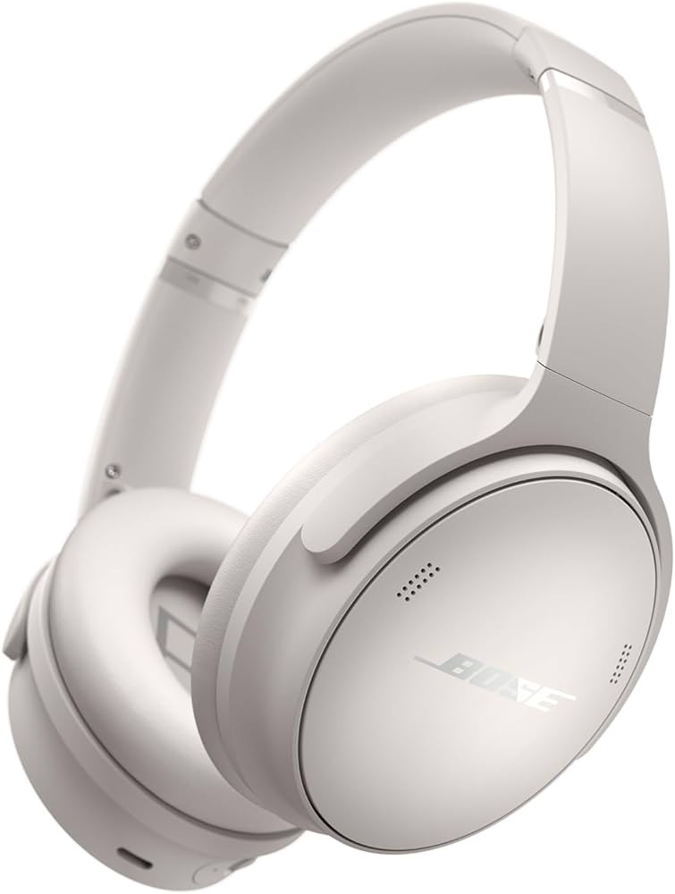 Bose QuietComfort Bluetooth Headphones, Wireless Headphones with Active Over Ear Noise Cancelling and Mic, Deep Bass, Up to 24 Hours of Playtime, White Smoke | Amazon (US)