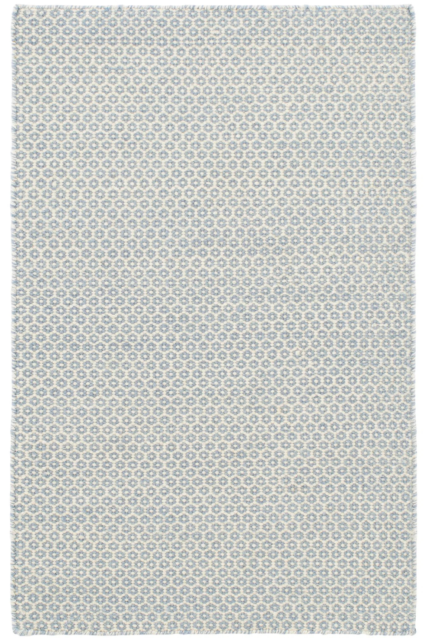 Honeycomb French Blue/Ivory Handwoven Wool Rug | Wayfair North America