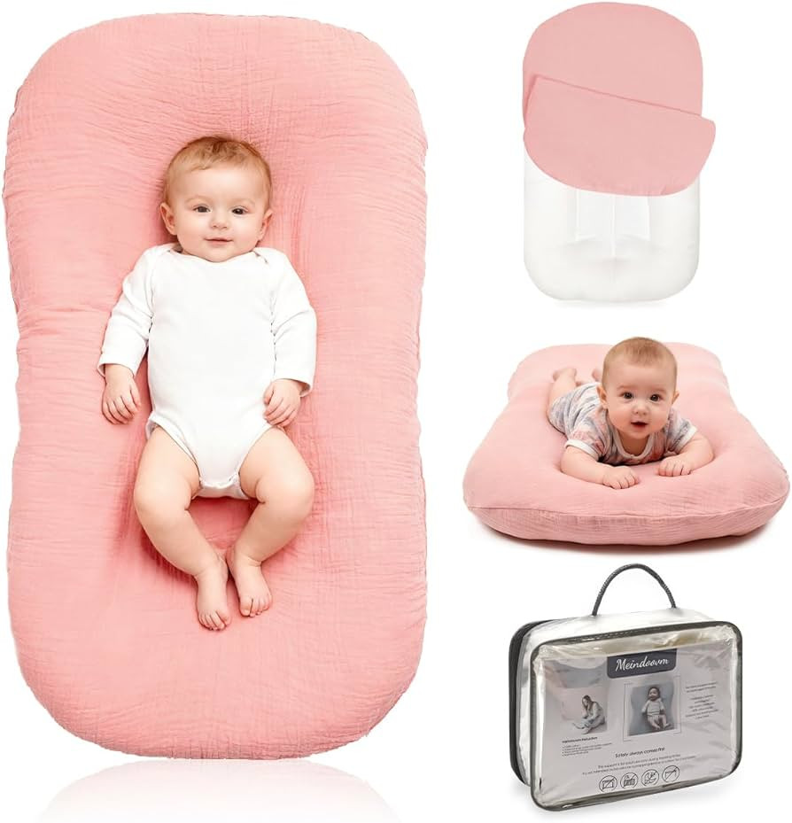Baby Lounger - Snuggle Cozy Me Infant Lounger for Newborns | Breathable & Soft, Portable Awake-Ti... | Amazon (US)