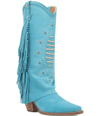 Dingo Spirit Trail Suede Fold Over Fringe Tall Western Boots | Dillard's | Dillard's