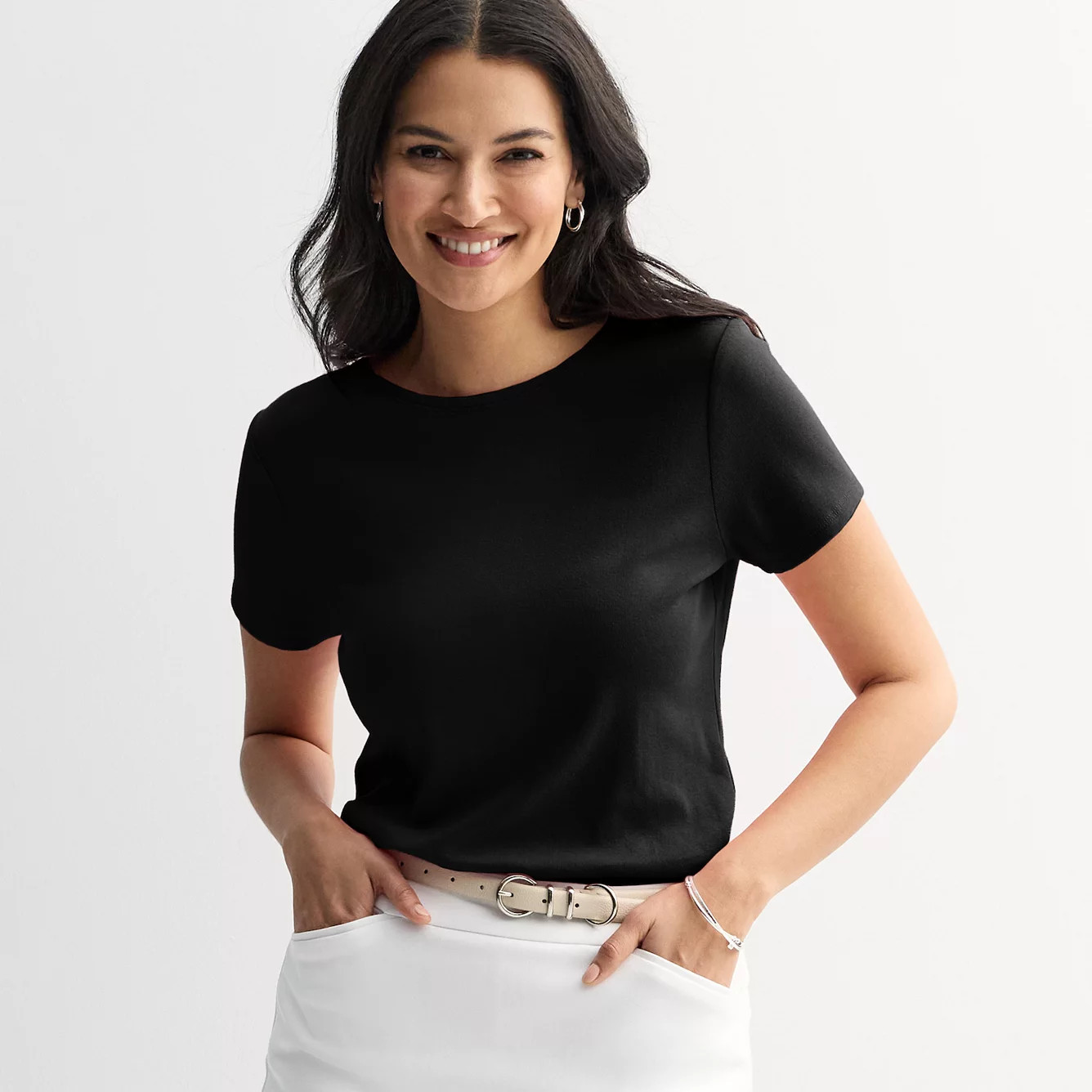 Women's Croft & Barrow® Essential Crewneck Tee | Kohl's