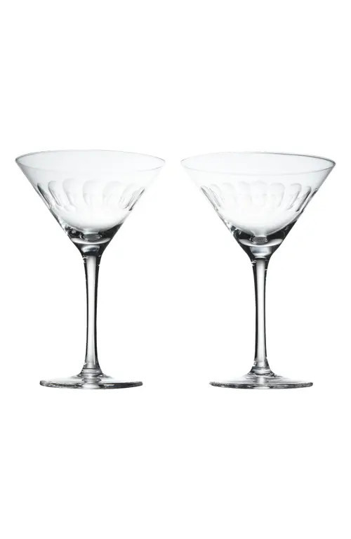 The Vintage List Set of 2 Crystal Martini Glasses in Lens at Nordstrom | Nordstrom