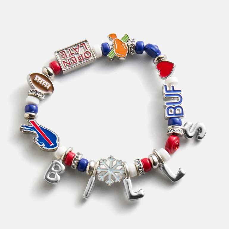 NFL Beaded Charm Bracelet - Buffalo Bills | BaubleBar