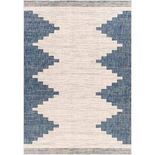Artistic Weavers Lageli Navy 7 ft. 10 in. x 10 ft. 2 in. Indoor/Outdoor Area Rug S00161031313 - T... | The Home Depot