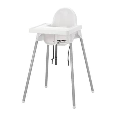 ANTILOP High chair with tray - white silver color, silver color - IKEA | IKEA (DE)