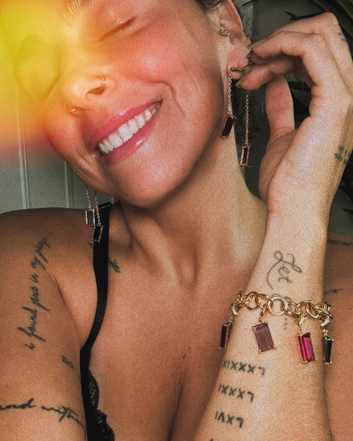 ❝the secret of joy is the mastery of pain.❞ - Anaïs Nin 🤍 My bracelet & earrings are from @dhwanibansalofficial in the style ‘Kandi’ 😍✨💎. All of #dhwanibansaljewellery pieces are designed by Dhwani herself & created with the intention of bringing joy and confidence to the wearer, while telling stories of culture, travel, & beauty 🫶🏻.

#LTKbeauty #LTKsalealert #LTKstyletip