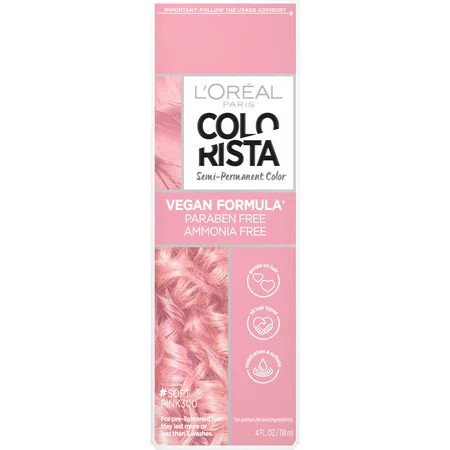 L Oreal Paris Colorista Semi-Permanent Hair Color Pure Color Vegan Formula #SoftPink 1 Kit | Walmart (US)