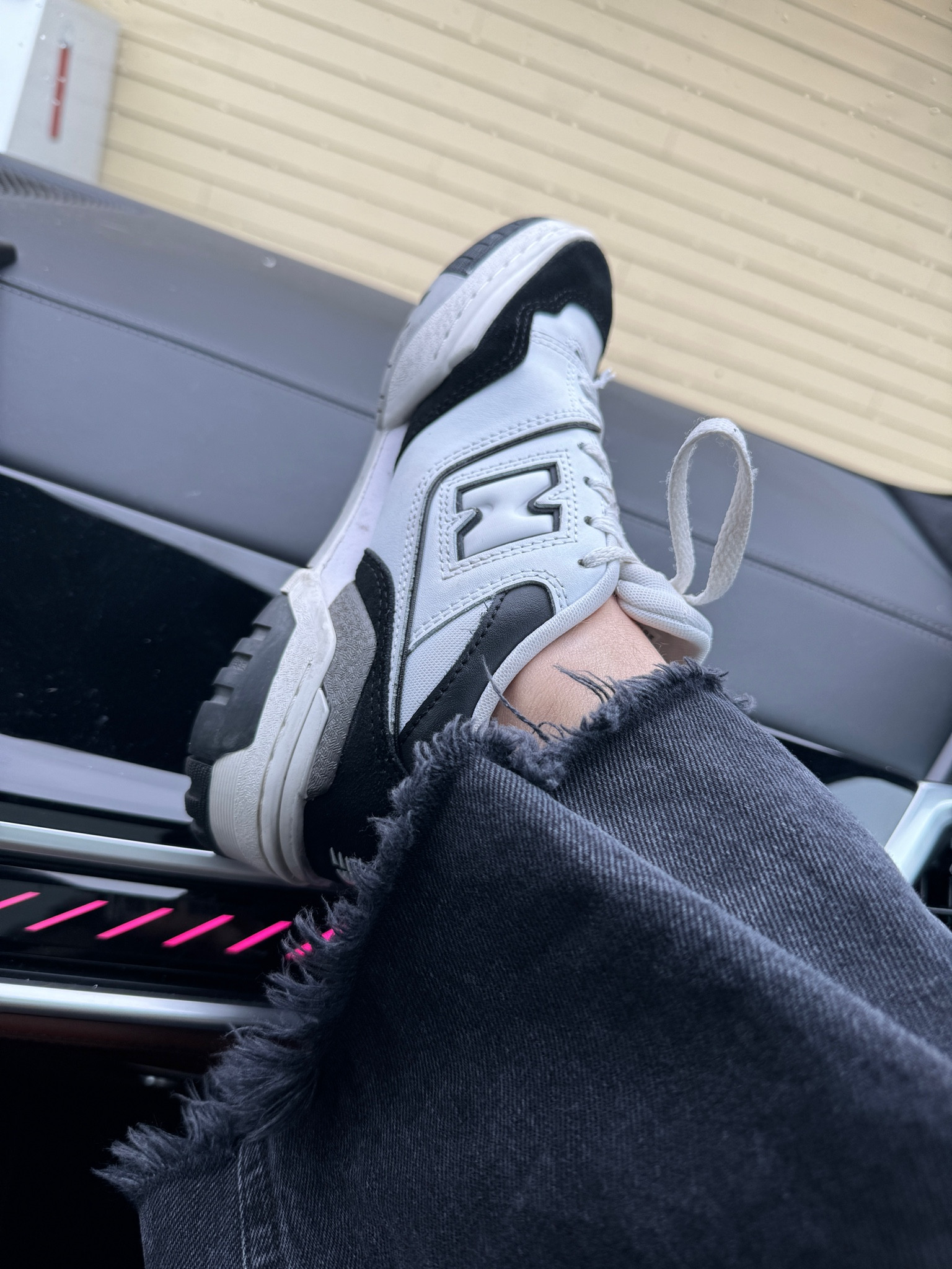 Super into this New Balance style. I got mine off Poshmark but tagged sites with the 550 in stock right now. 

Sneakers - New Balance 550