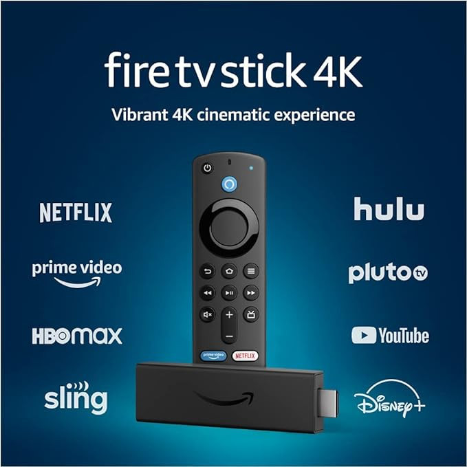 Amazon Fire TV Stick 4K, brilliant 4K streaming quality, TV and smart home controls, free and liv... | Amazon (US)