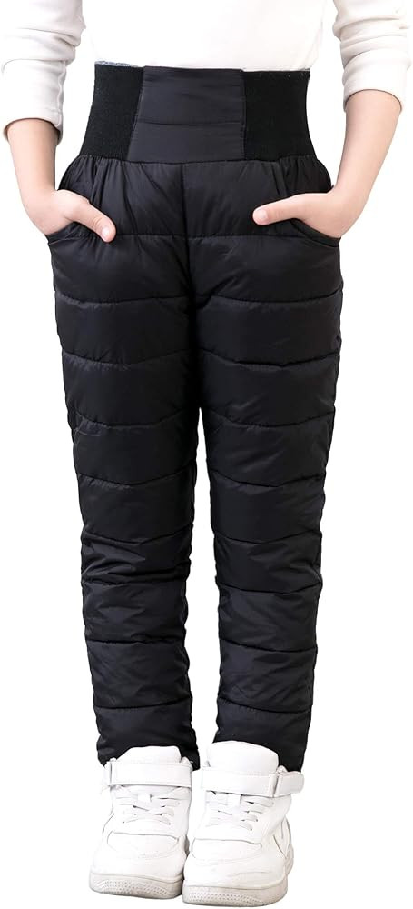 UGREVZ Girls Boys Snow Pants 2-9 Years old Thick Winter Warm Pants Girl Activewear Clothes | Amazon (US)