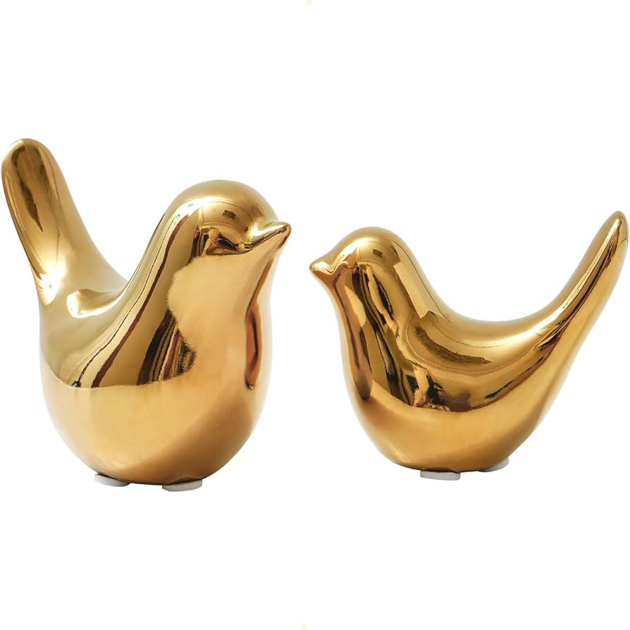 Notakia Gold Home Decor Small Birds Statues Modern Style Decorative Ornaments for Living Room Dec... | Amazon (US)
