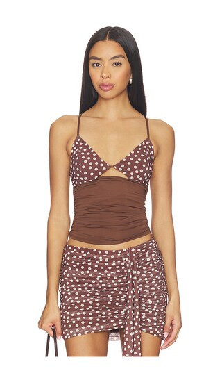 Lovers and Friends Judith Top in Brown. - size M | Revolve Clothing (Global)