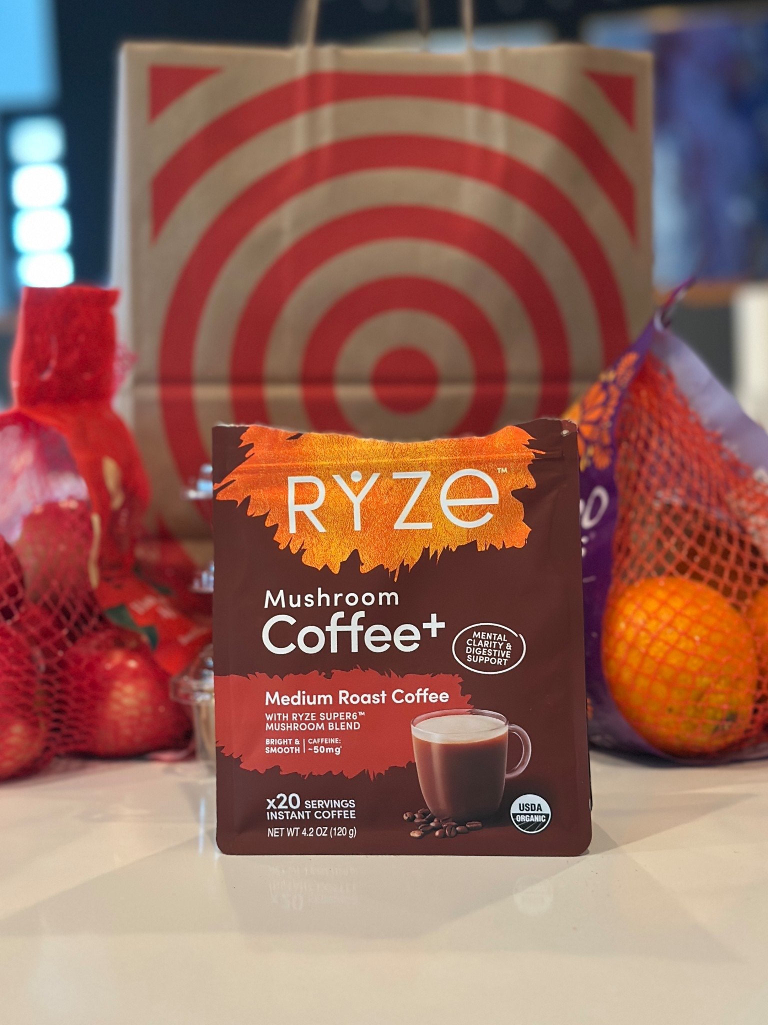 #ad If you haven't tried @ryzesuperfoods coffee yet, you're about to fall in love! Not only is it super smooth coffee, but it has 2000mg of organic mushroom blend to help with mental clarity, digestion and energy. Pick yours up at @target now! #RYZESuperfoods #RYZEPartner #RYZEatTarget #TargetPartner #Target