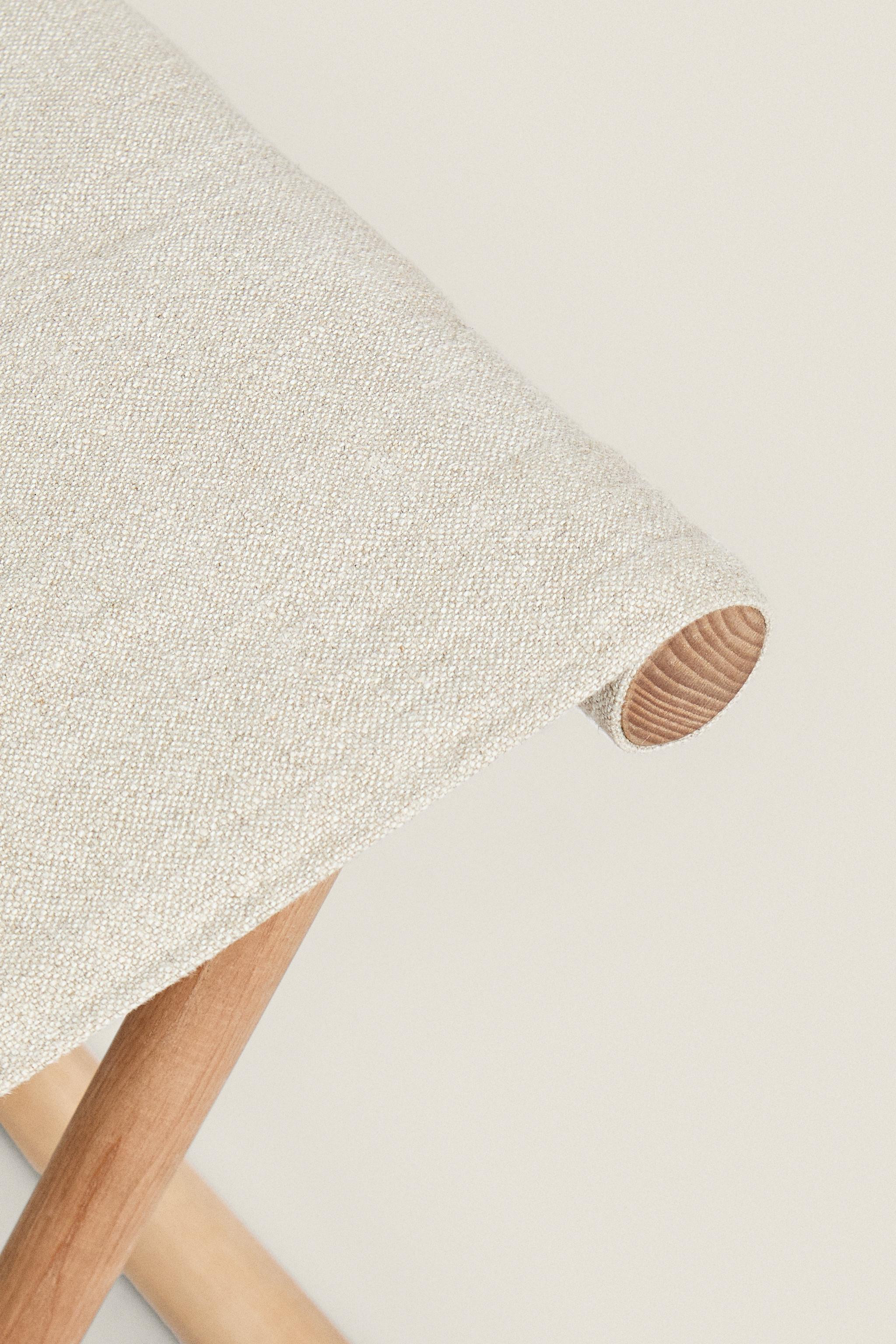 LINEN ASH FOLDING STOOL | Zara US