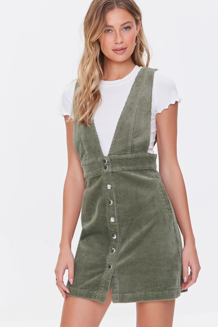 Corduroy Pinafore Dress | Forever 21 (US)