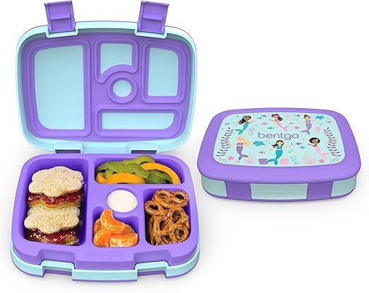 Bentgo® Kids Prints Leak-Proof, 5-Compartment Bento-Style Kids Lunch Box - Ideal Portion Sizes f... | Amazon (US)