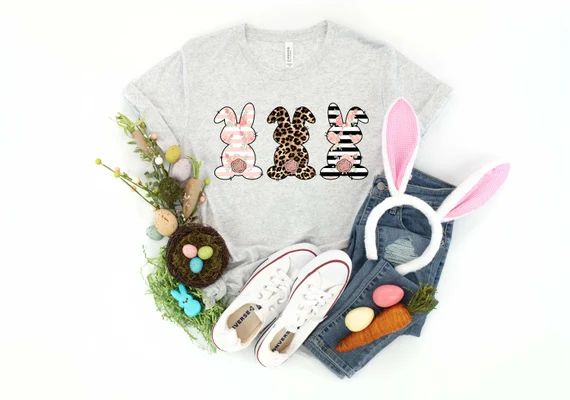Leopard Bunny Shirt Easter Shirt Leopard Easter Bunny Shirt | Etsy | Etsy (US)