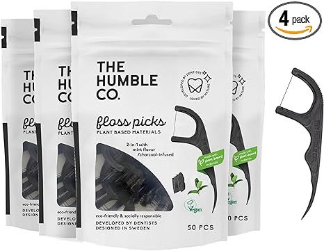 The Humble Co. Floss Picks (200 Count) – Plant Based Dental Floss Picks for Superior Oral Care,... | Amazon (US)