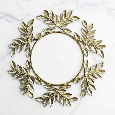Linden Leaf Metal Chargers, Set of Four | Frontgate