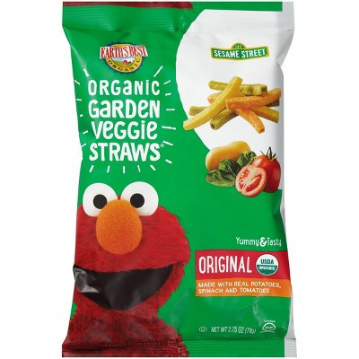 Earth's Best Organic Original Veggie Straws Sesame Street Baby & Toddler Snacks - 2.75oz | Target