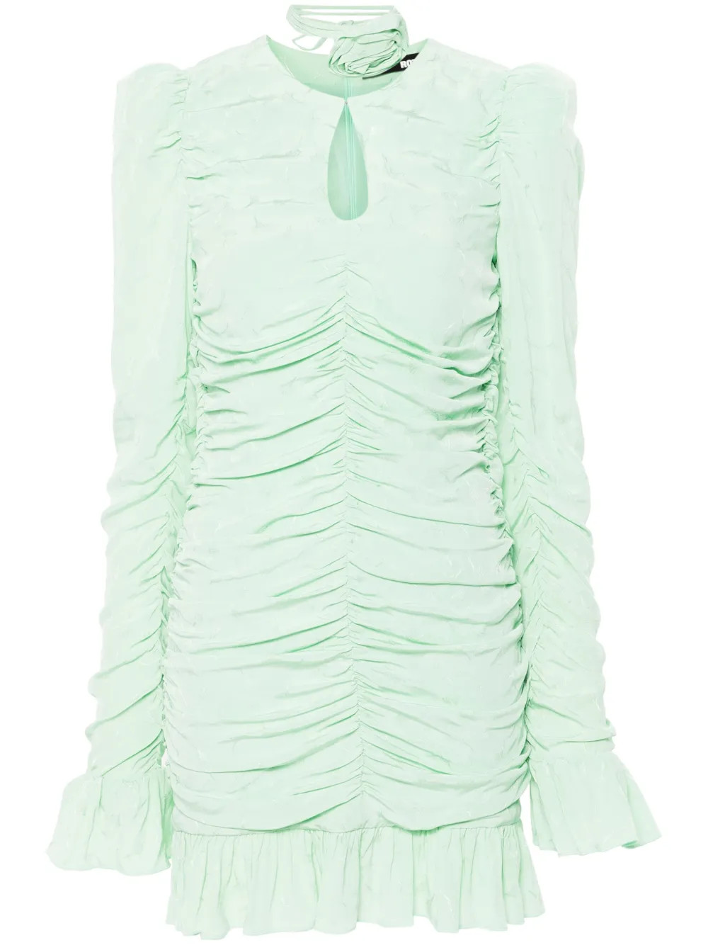 ROTATE BIRGER CHRISTENSEN rose-belt Mini Dress | Green | FARFETCH GR | Farfetch Global