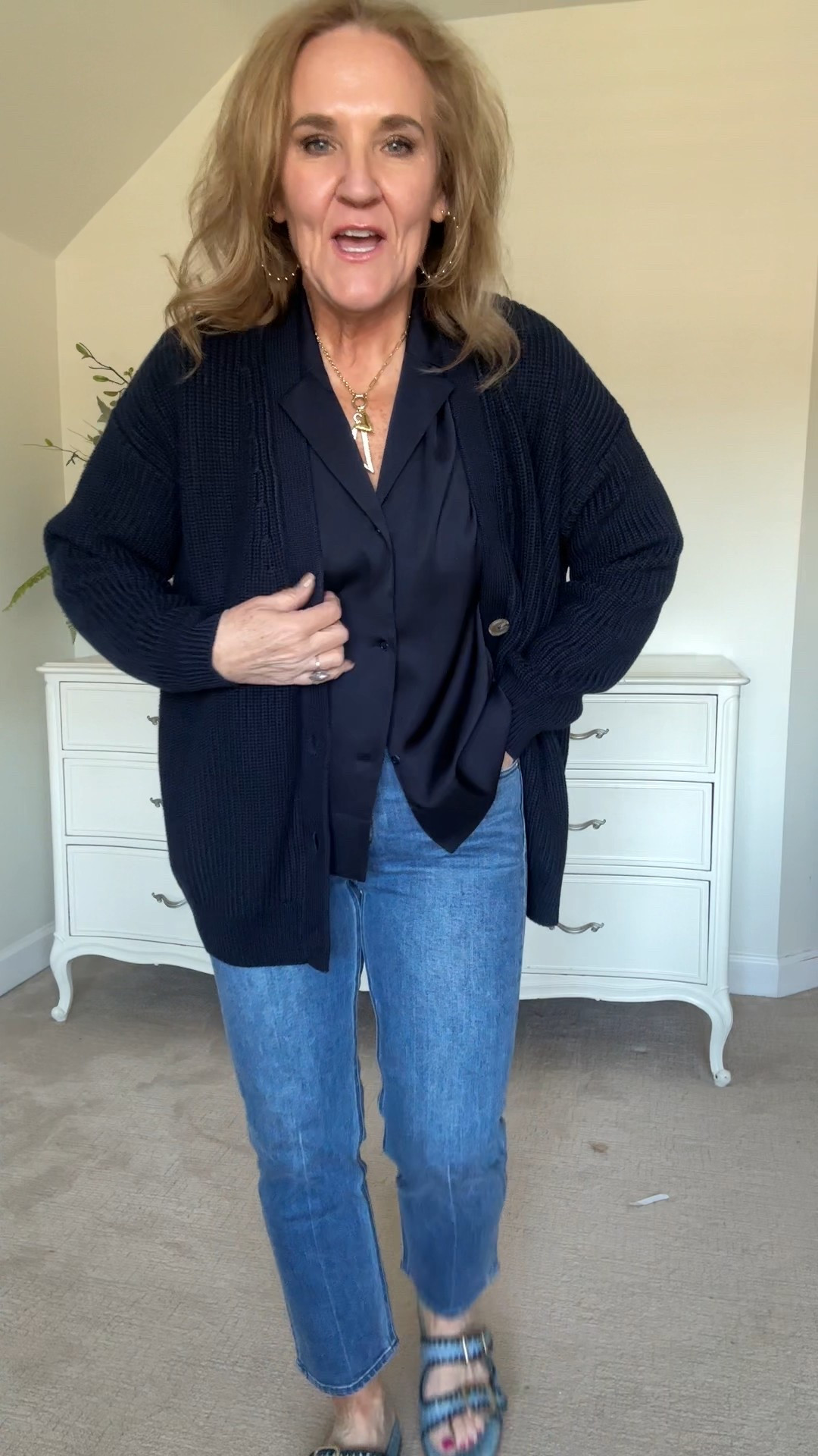 Sweater and blouse size medium 
Jeans size 29 inseam 26 you may want to size up in the jeans 
Chicos sandals are comfy and super cool Ive loved them 



Quince denim 

#LTKWatchNow #LTKFindsUnder100 #LTKOver40