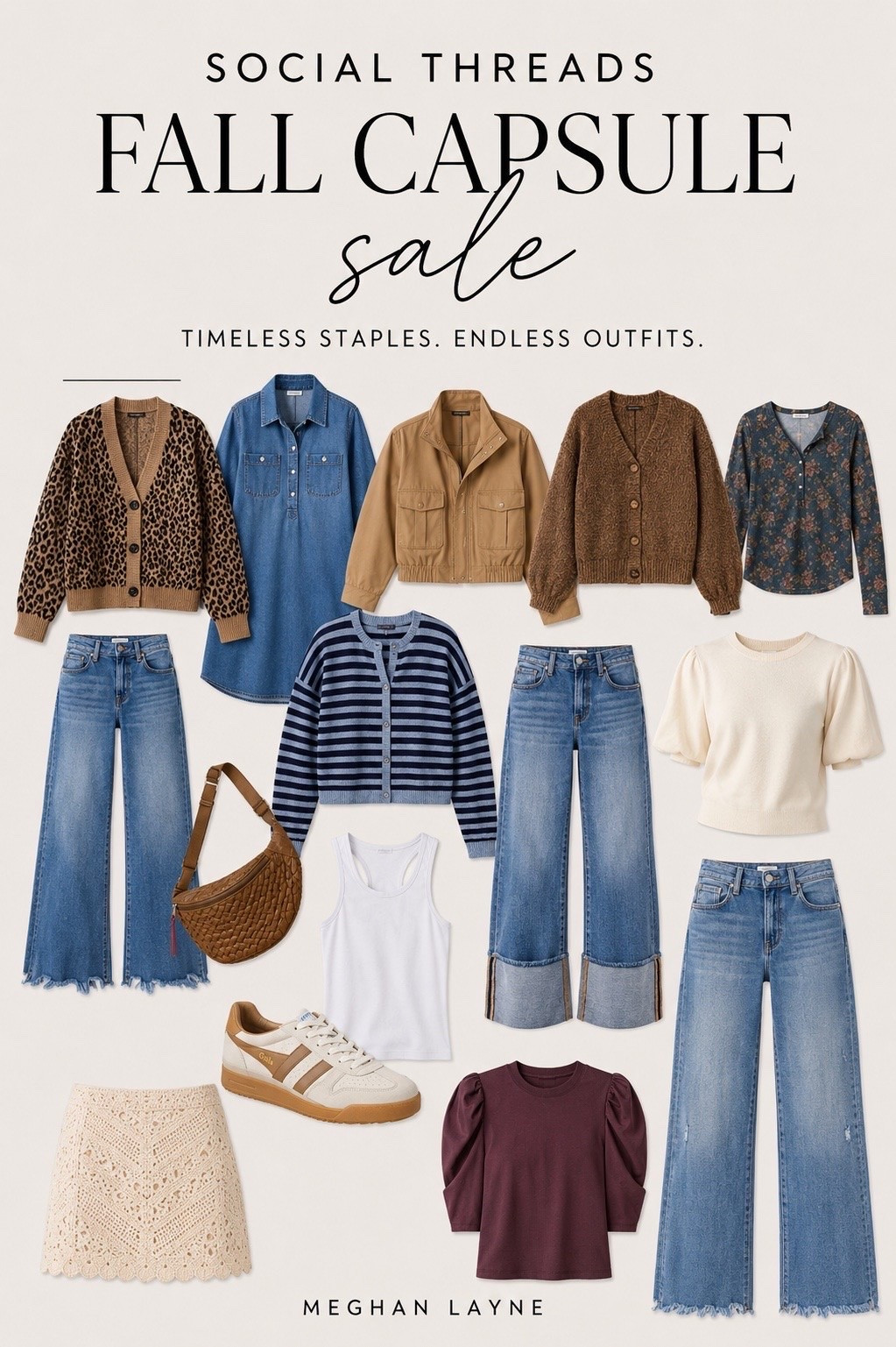 Social Threads fall capsule wardrobe. Cuff jeans. Gola shoes. Cardigans.

#LTKSeasonal #LTKSaleAlert