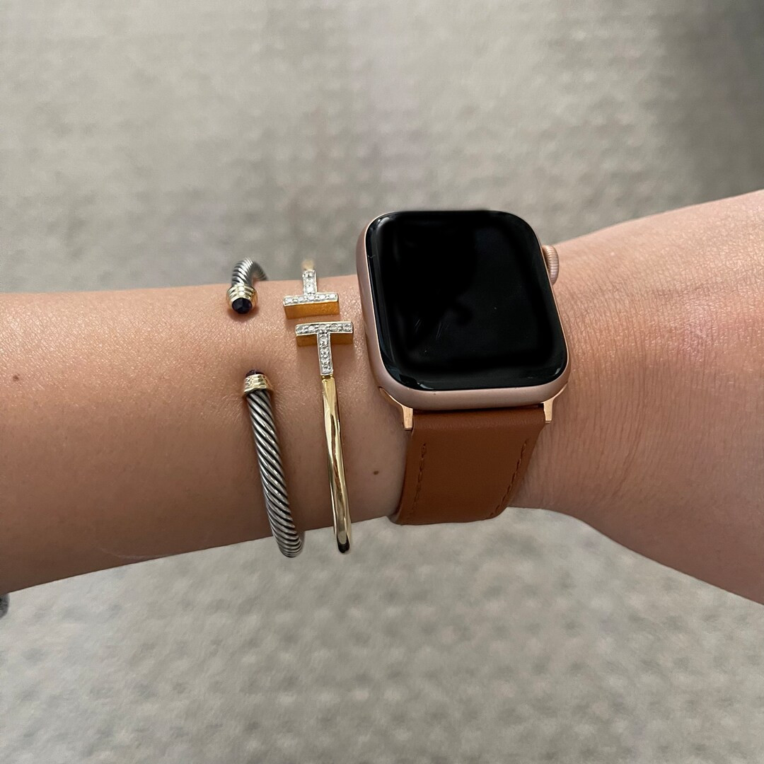 Women's Apple Watch Band 40mm, 38mm/40mm/41mm, 42mm/44mm/45mm, Apple Watch Strap, Cowhide Leather... | Etsy (US)