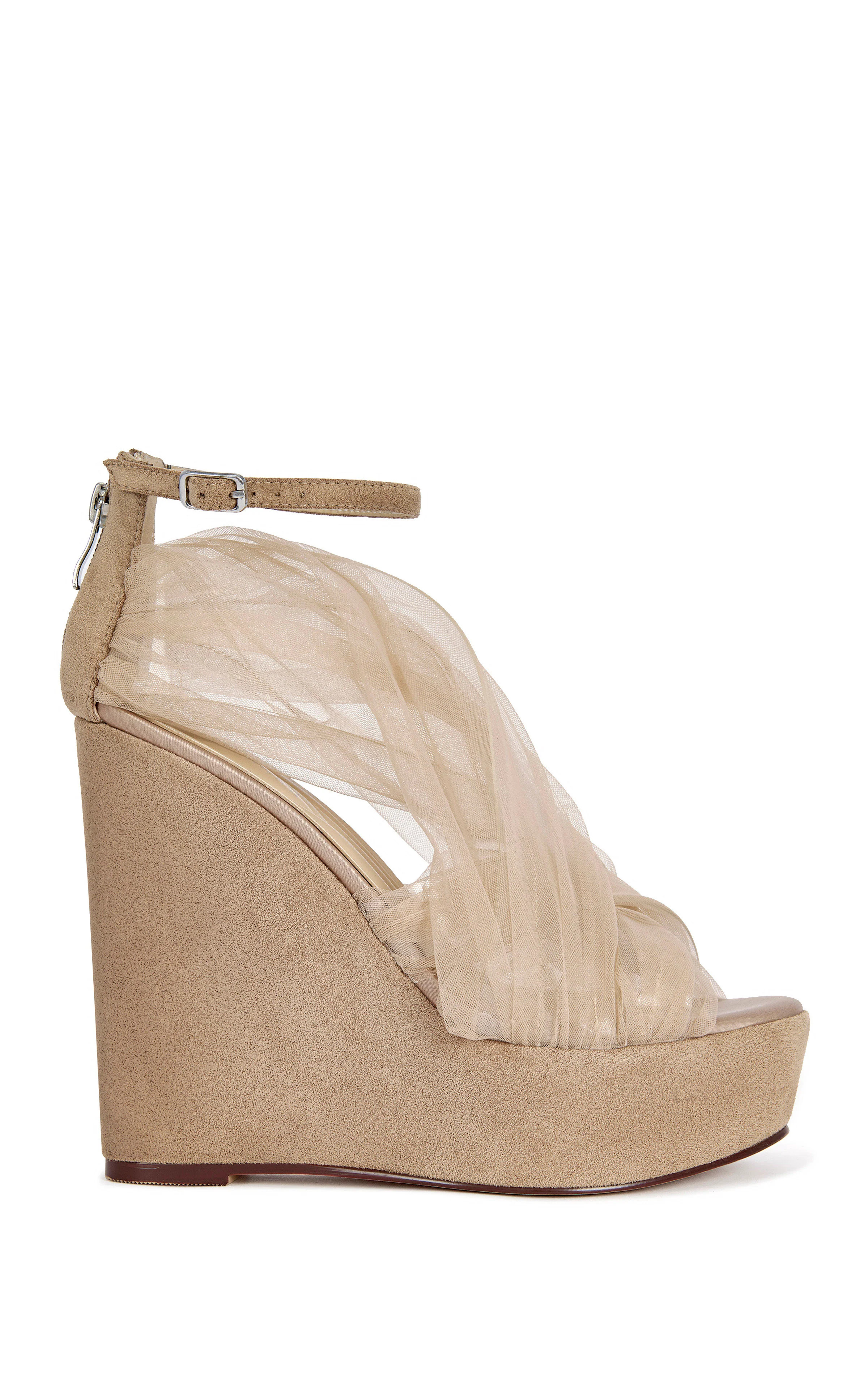 BALLERINE-NUDE WEDGE SANDAL | Azalea Wang