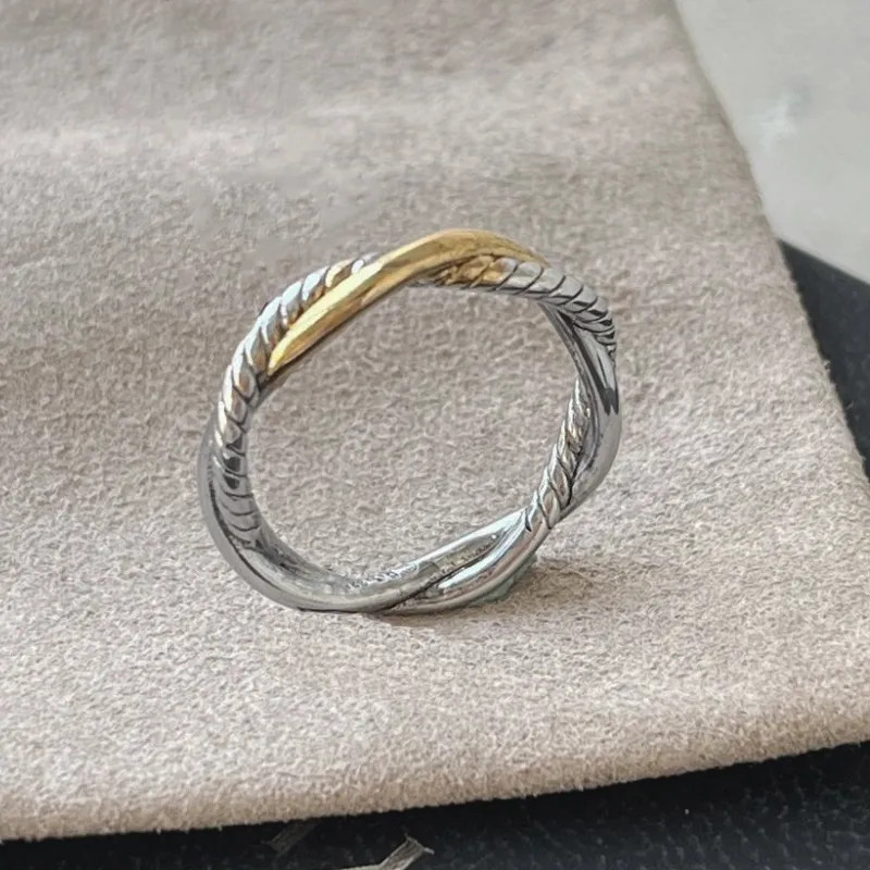 Jewelry 925 sterling silver twisted wire cross X rings classic finger ring | DHGate