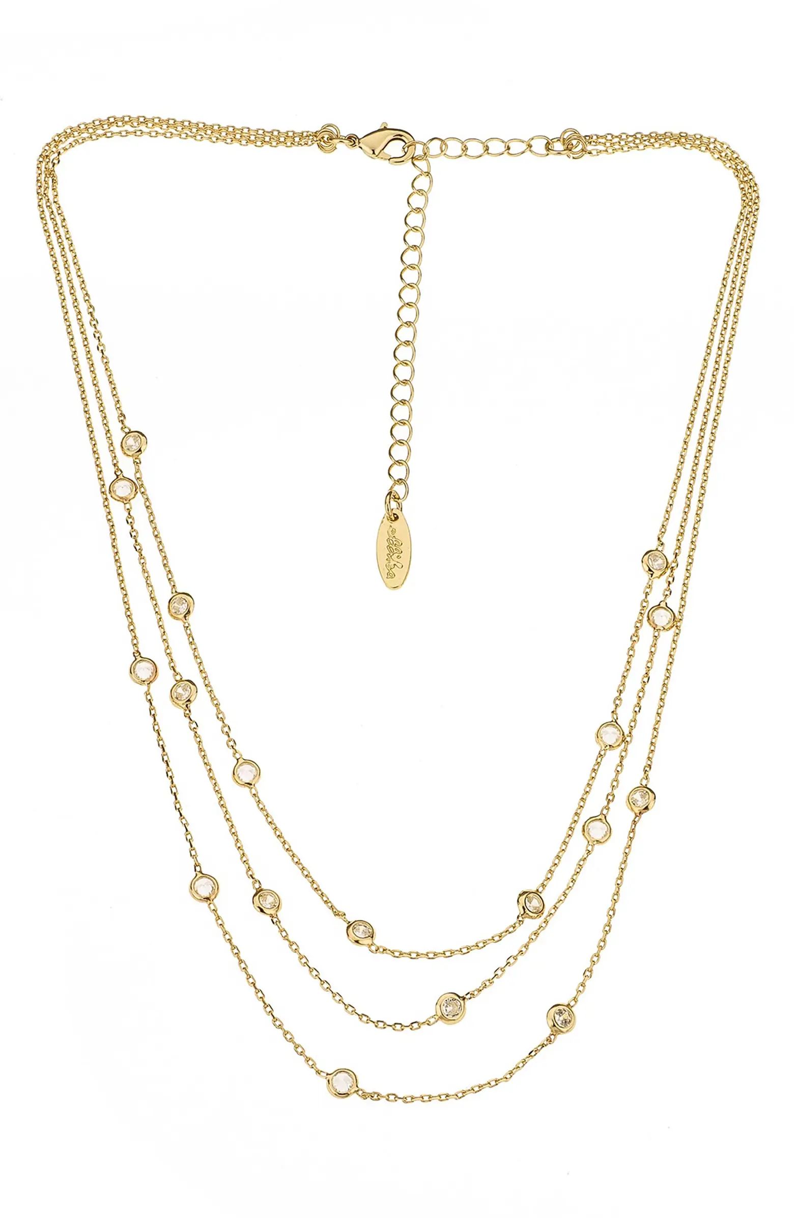Crystal Station Layered Necklace | Nordstrom