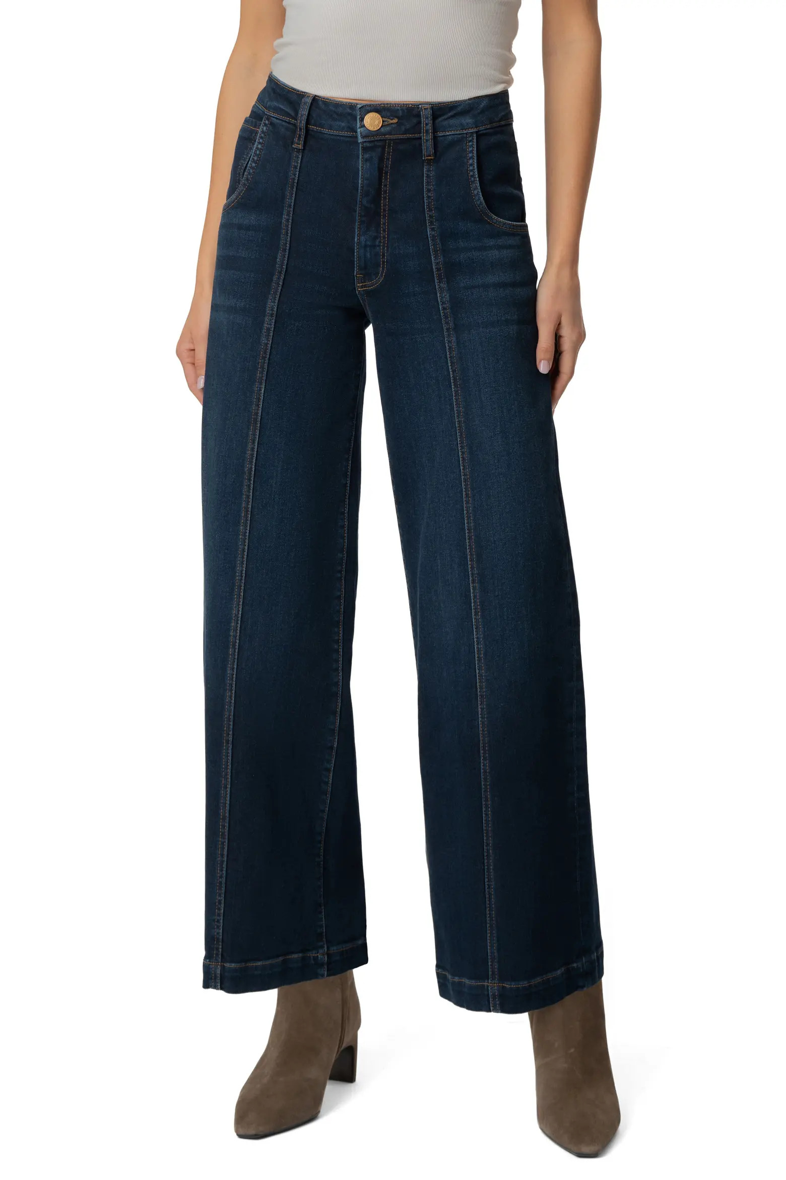 Meg Front Seam High Waist Ankle Wide Leg Jeans (Women) | Nordstrom | Nordstrom